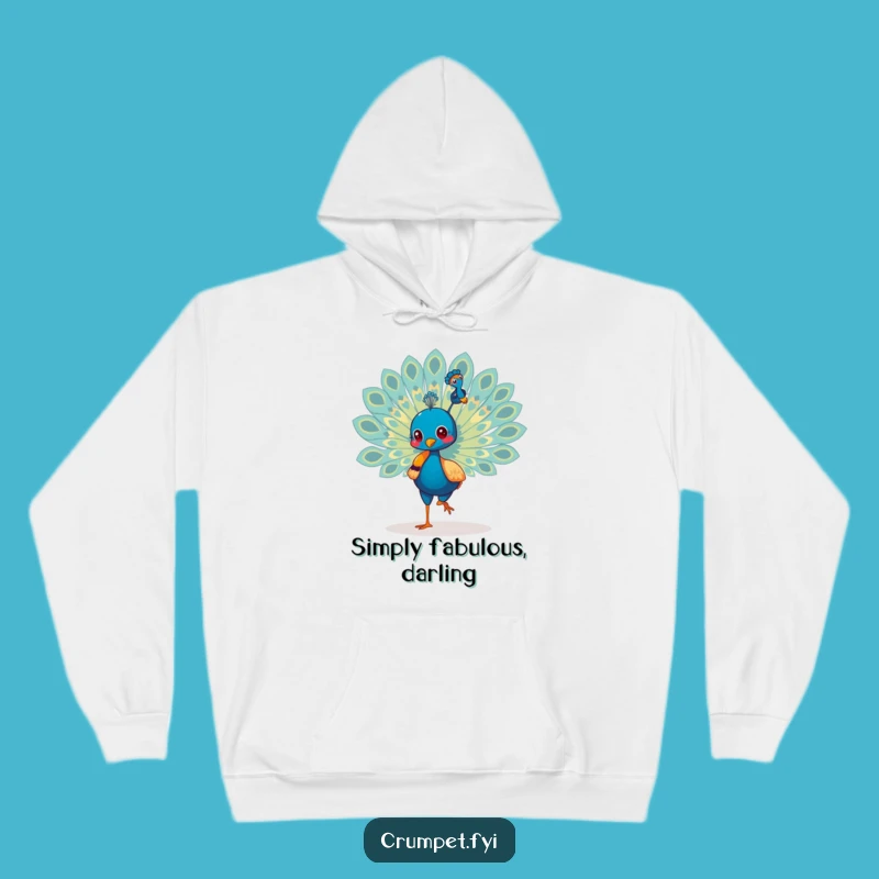 Funny Peacock Strutting Hoodie: Stay Cozy and Confident in This Fabulous and Funny Wear