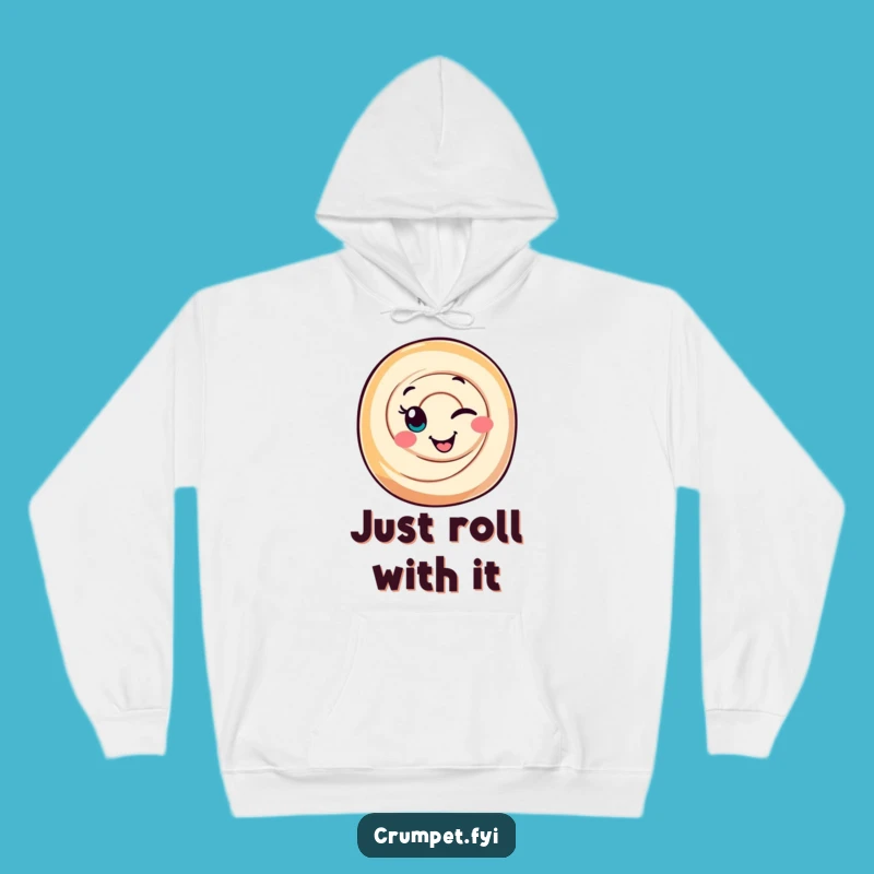 Cozy Funny Cinnamon Roll Wink Hoodie: Embrace Sweetness with Playful Pastry Warmth