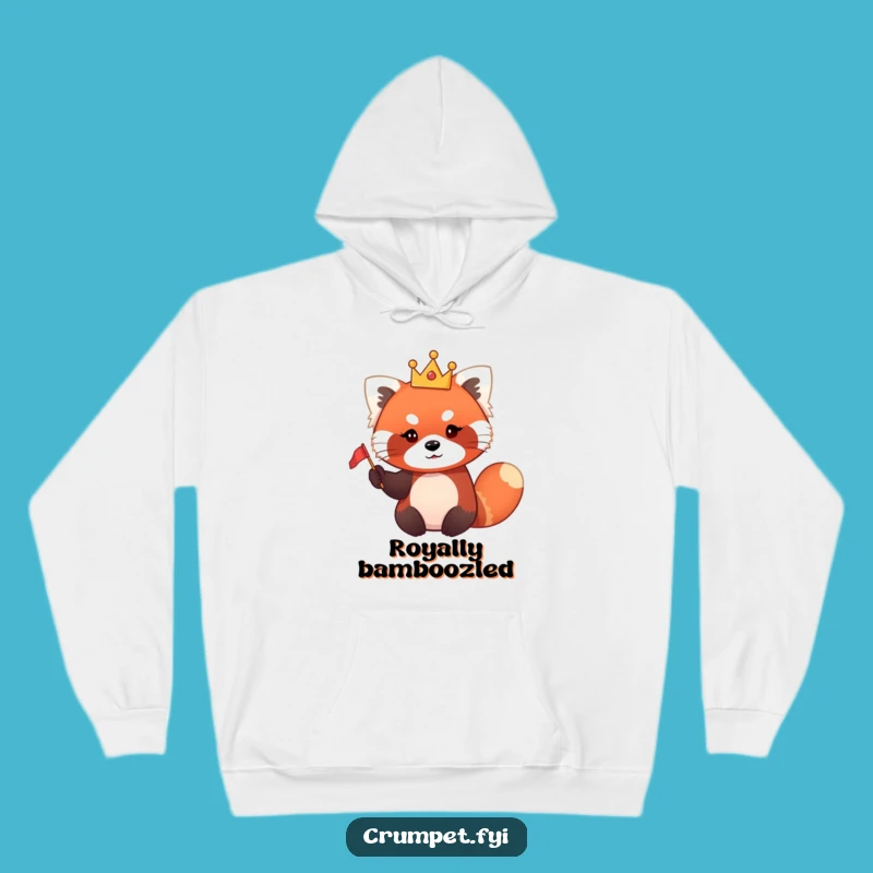 Funny Red Panda Crown Hoodie - Cozy & Royal Comfort