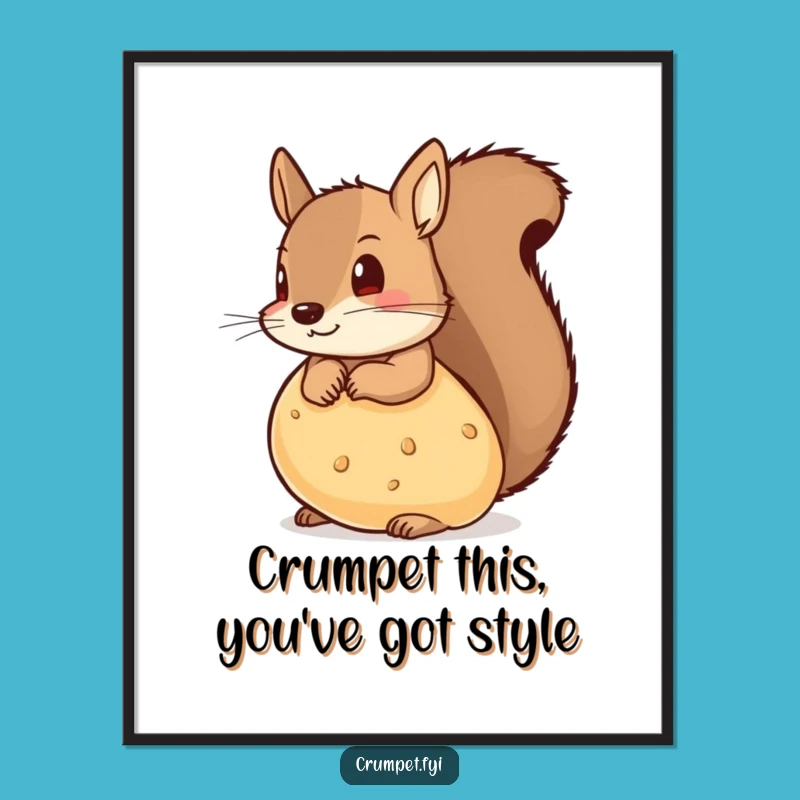 Funny Free Printable Wall Art: Squirrel & Crumpet - Downloadable Whimsy!