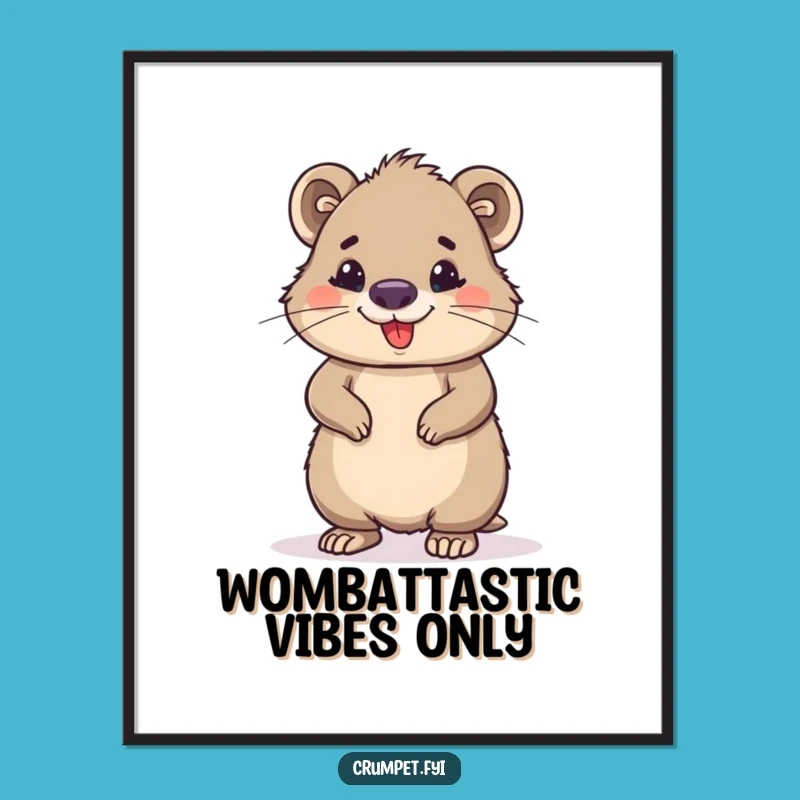 Free Printable Wombat Wall Art - Confident & Proud Downloadable Decor