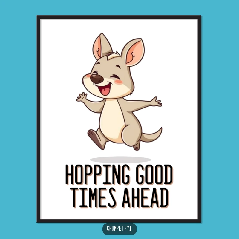 Free Printable Wallaby Wall Art - Hopping Joy Downloadable Decor