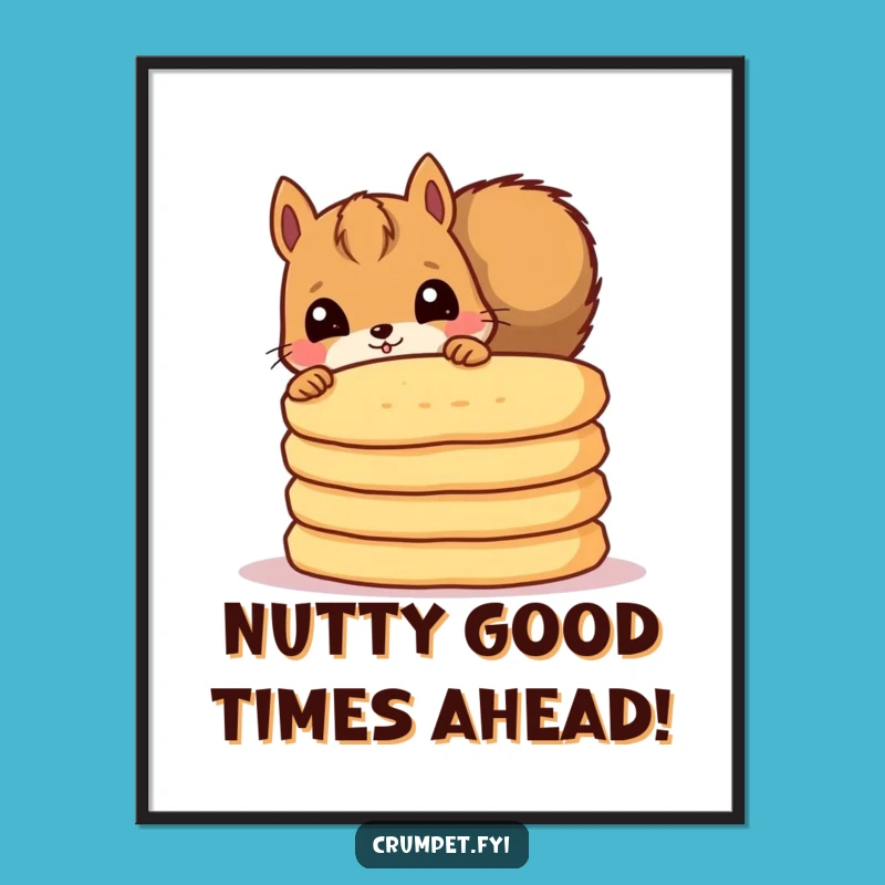 Funny Free Printable Squirrel Wall Art: Quirky Downloadable Decor for Foodies