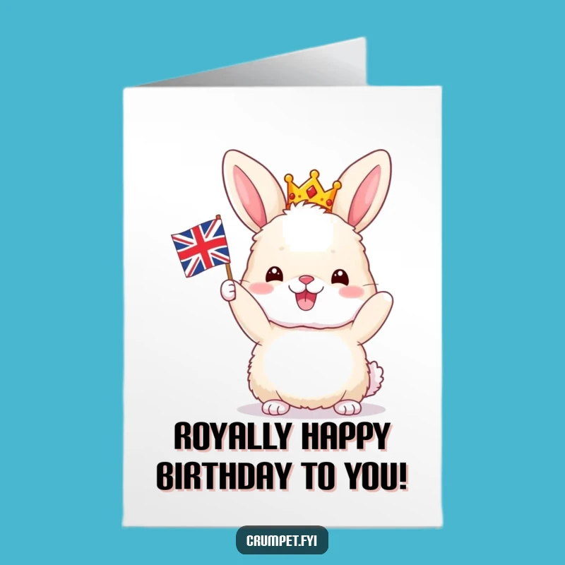Free Printable Birthday Card: Fluffy Bunny Crown Royal Wave Funny Card Downloadable Gift