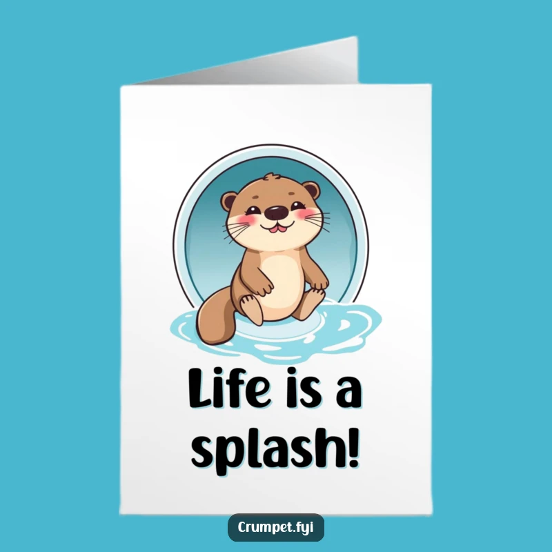 Free Printable Birthday Card: Giggling Otter's Fun, A Hilarious Downloadable Gift