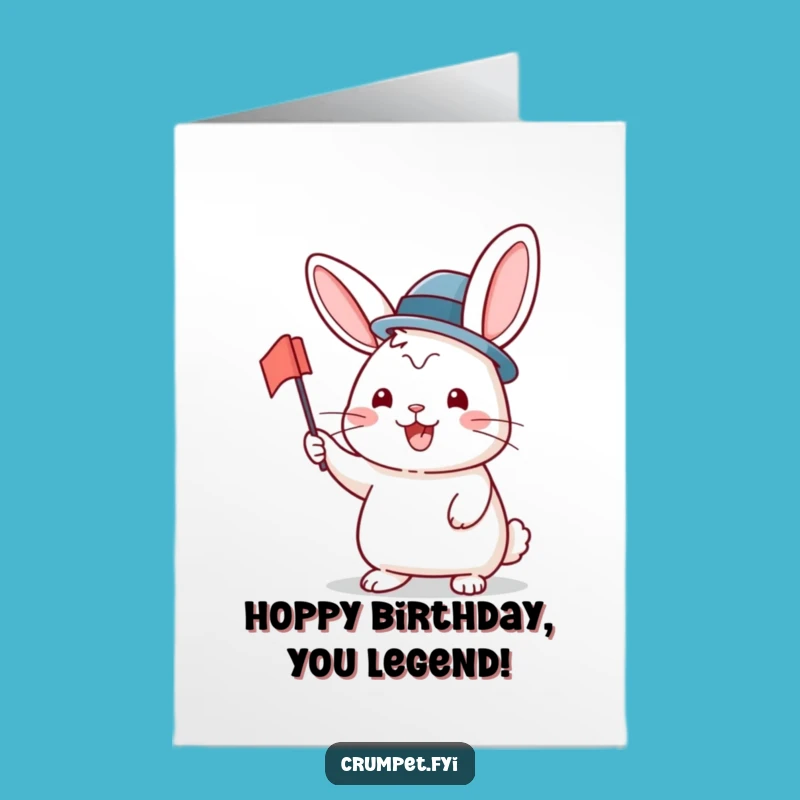 Free Printable Rabbit Birthday Card - Cheerful Downloadable Gift for a Fun Celebration
