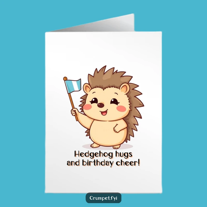 Free Printable Hedgehog Birthday Card: Funny Downloadable Gift for Instant Smiles