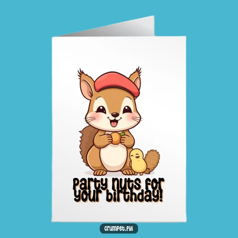 Free Printable Squirrel Birthday Card - Nutty Downloadable Gift for a Friend's Celebration