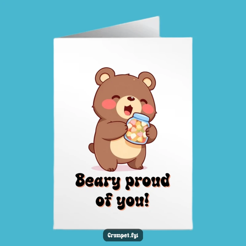 Free Printable Bear Congrats Card - Funny Downloadable Sweet Success!