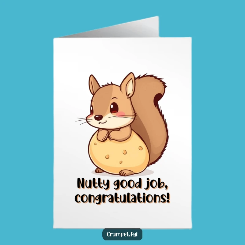 Free Printable Congratulations Card: Squirrel & Crumpet - Downloadable Sneaky Success!