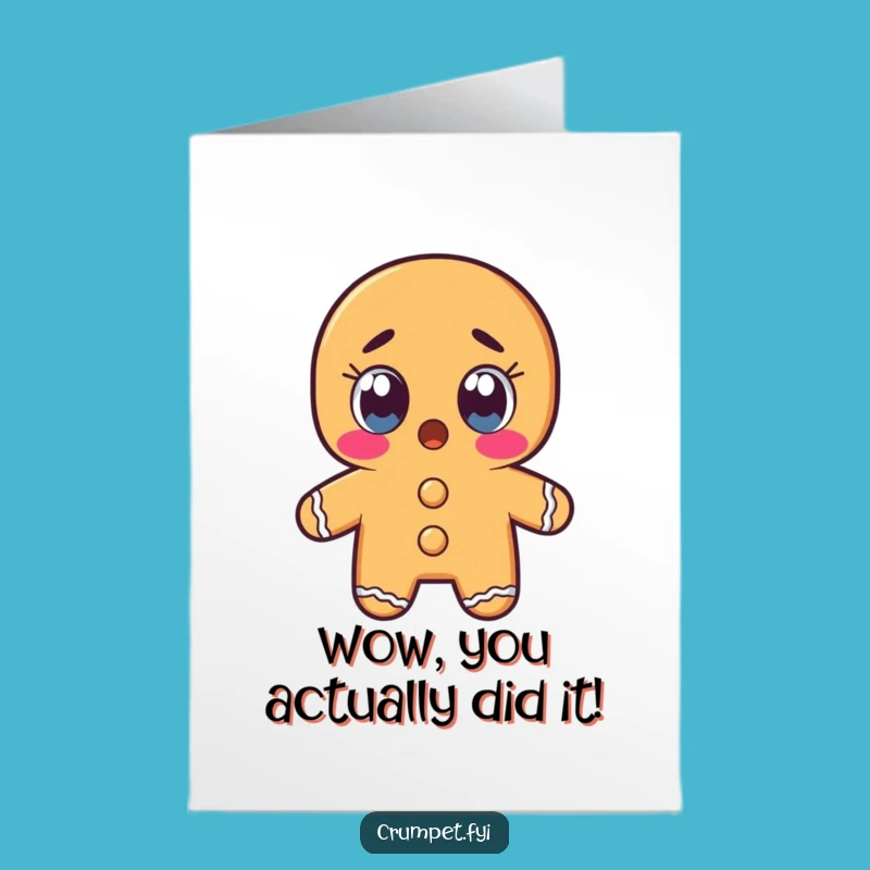 Free Printable Congrats Card: Shocked Gingerbread Man Reacts to Your Amazing News!