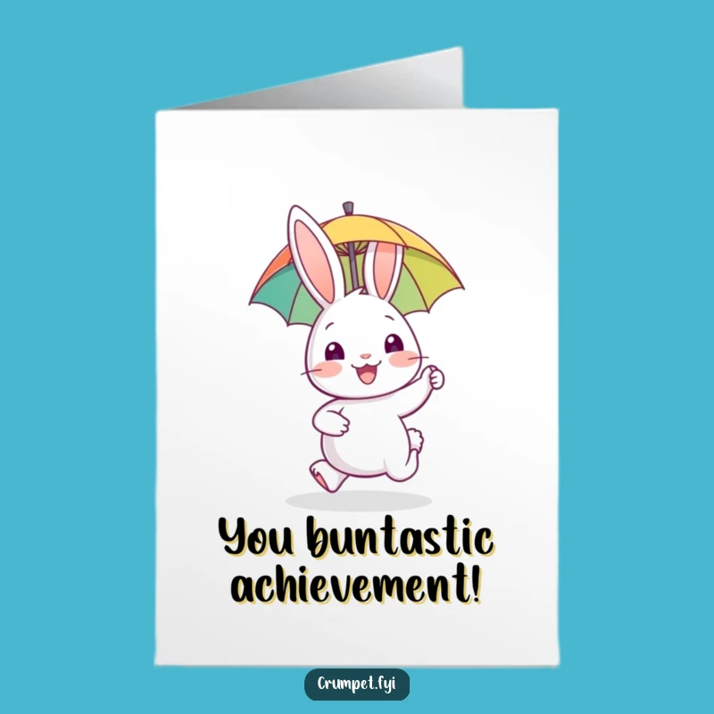 Free Printable Happy Rabbit Congrats Card - Funny Downloadable Celebration!