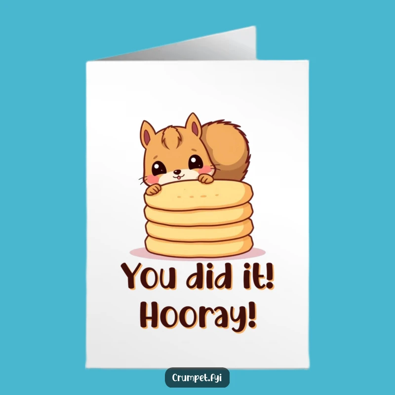 Free Printable Squirrel Congrats Card: Funny Downloadable for Nutty Achievements