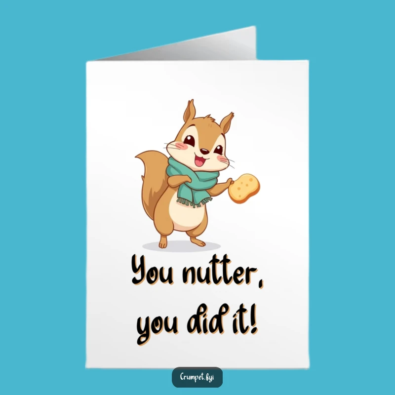 Free Printable Congrats Card: Squirrel Crumpet Jig, Festive Downloadable