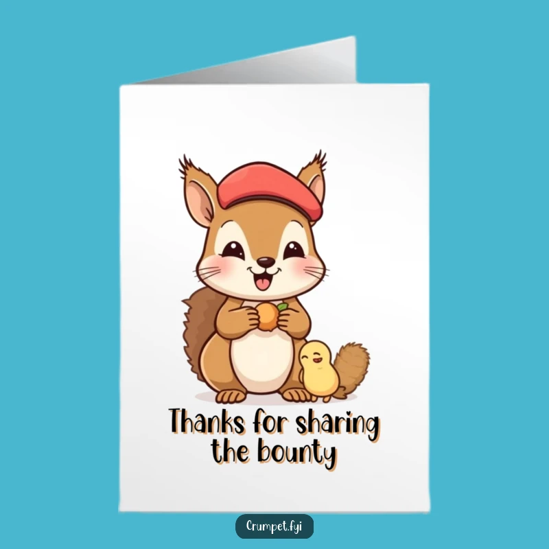 Free Printable Squirrel Thank You Card - Kind Downloadable Gift for Gratitude