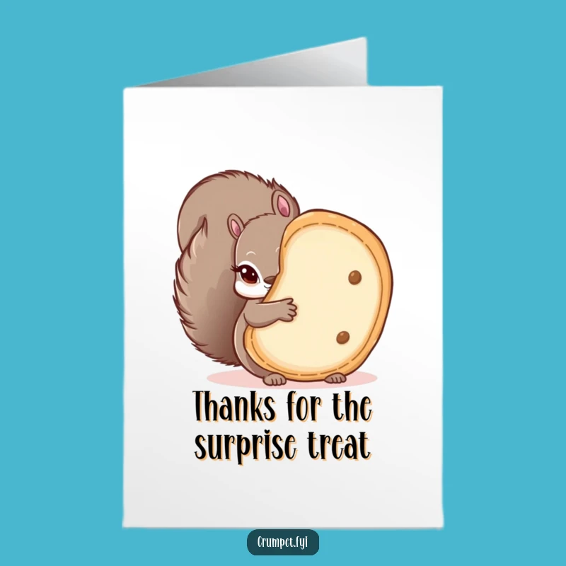 Free Printable Thank You Card: Squirrel & Crumpet, Downloadable Cheeky Gratitude