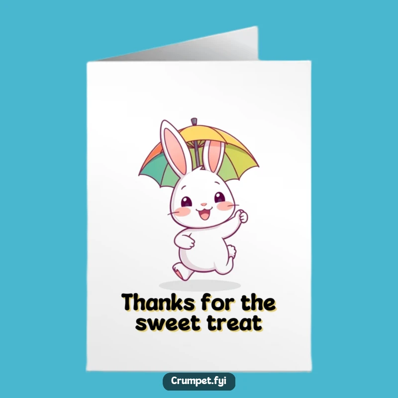 Free Printable Thank You Rabbit Card - Funny Downloadable Biscuit Surprise!