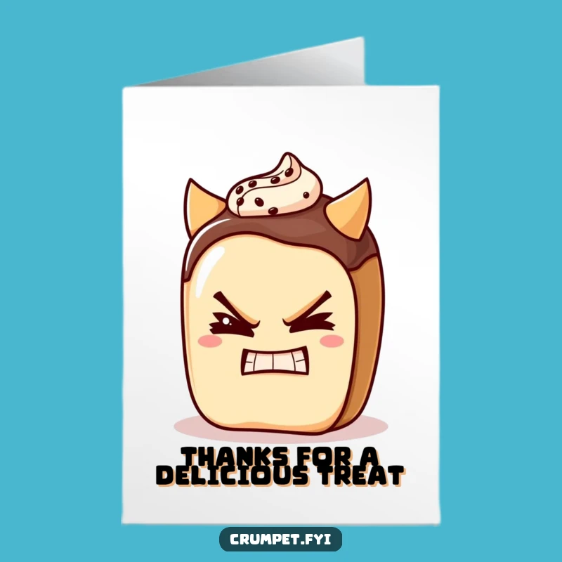 Free Printable Thank You Card: Devilish Pain au Chocolat Thanks You with a Wink!