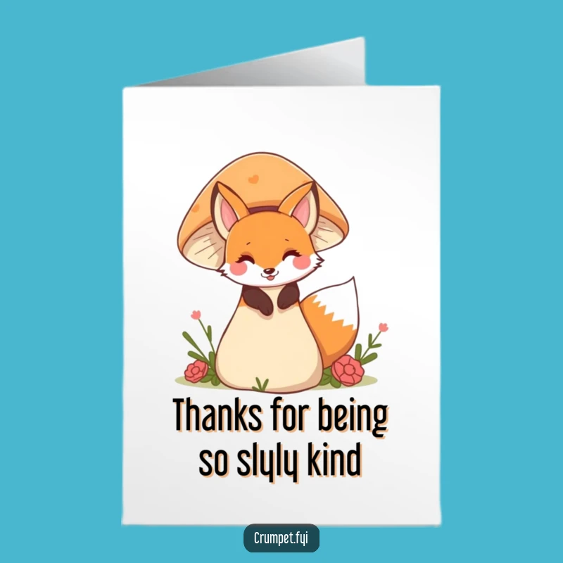 Free Printable Funny Fox Thank You Card: Woodland Gratitude Downloadable Gift