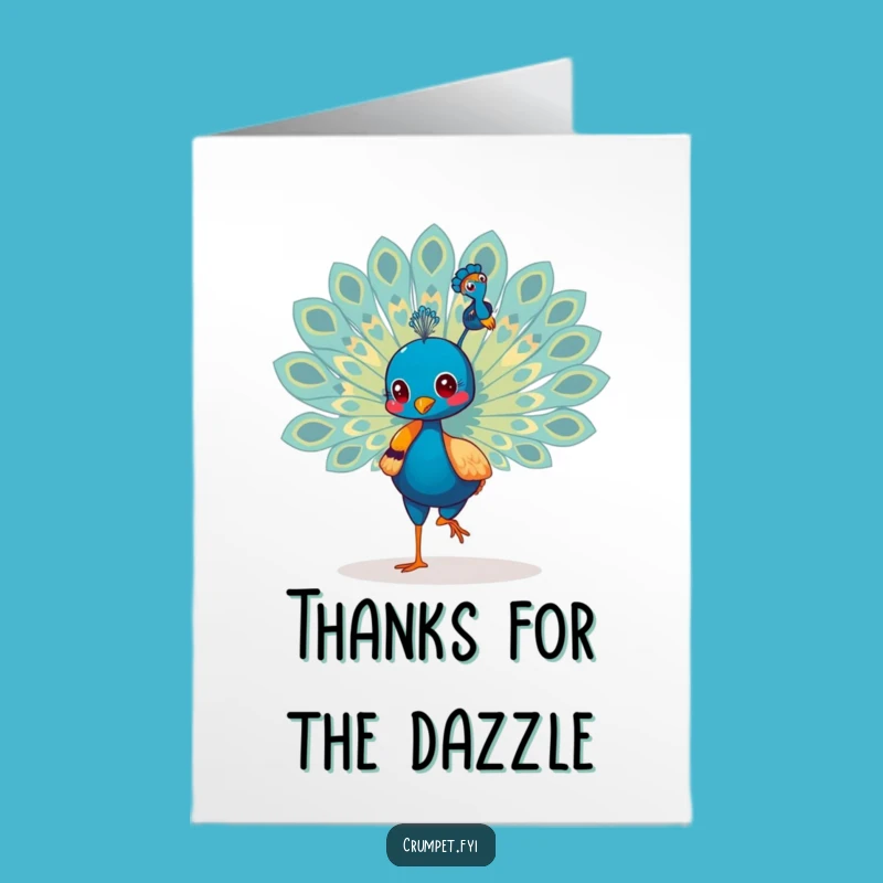 Free Printable Thank You Card: Peacock's Grand Gesture, A Funny Downloadable Gift