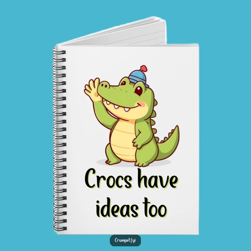Funny Crocodile Notebook: Dapper Journal for Notes, Perfect Humorous Gift