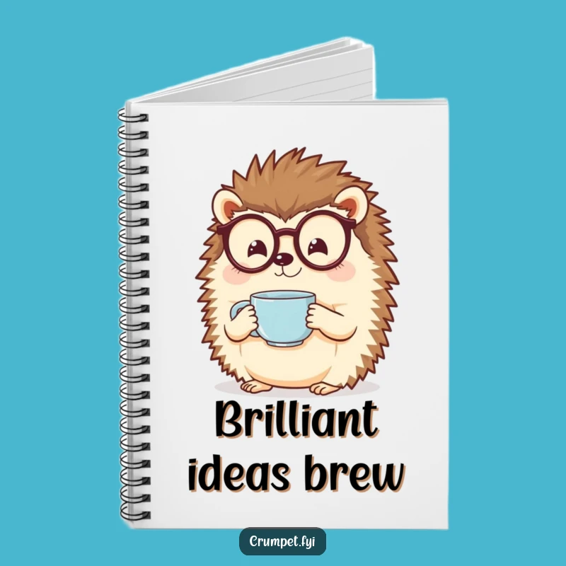 Funny Hedgehog Spectacles Tea Notebook - Hilarious Journal for Cozy Thoughts