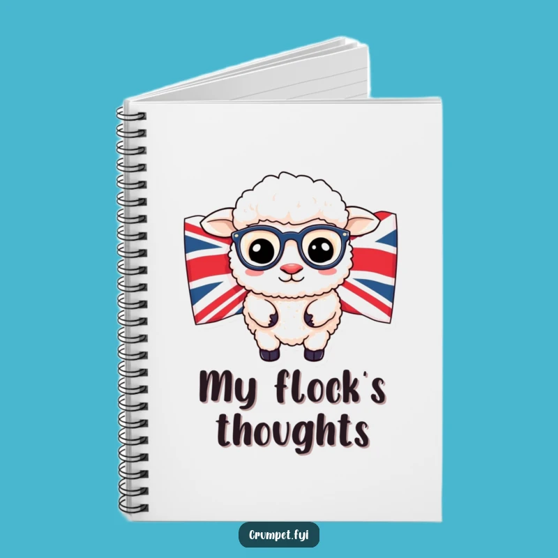 Funny Sheep Spectacles Notebook: British Humor Journal, Smart Funny Gift