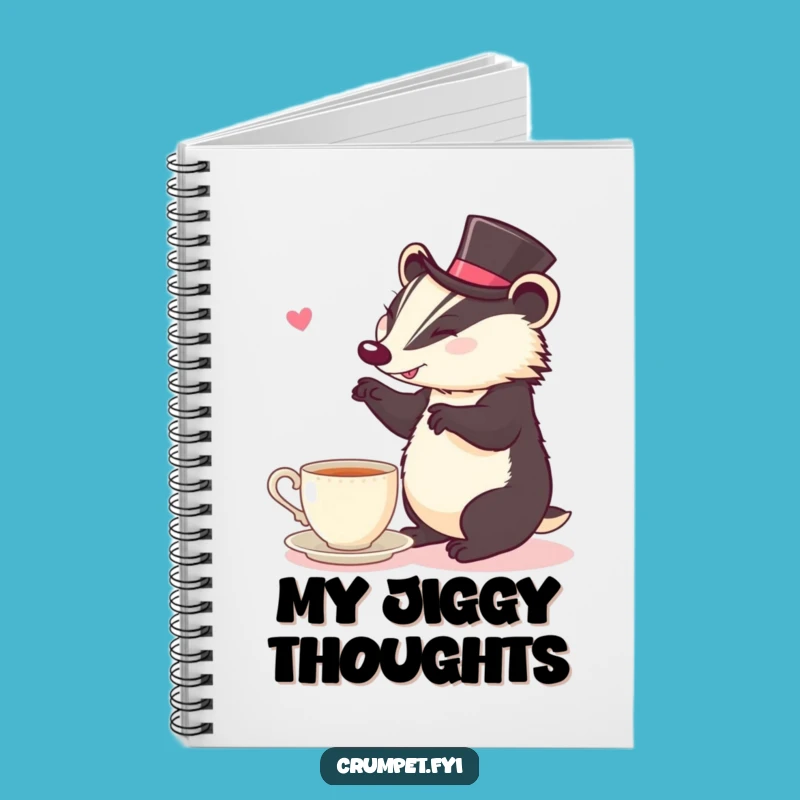 Funny Badger Notebook: Tea Time Jig Notes, Perfect Funny Gift!