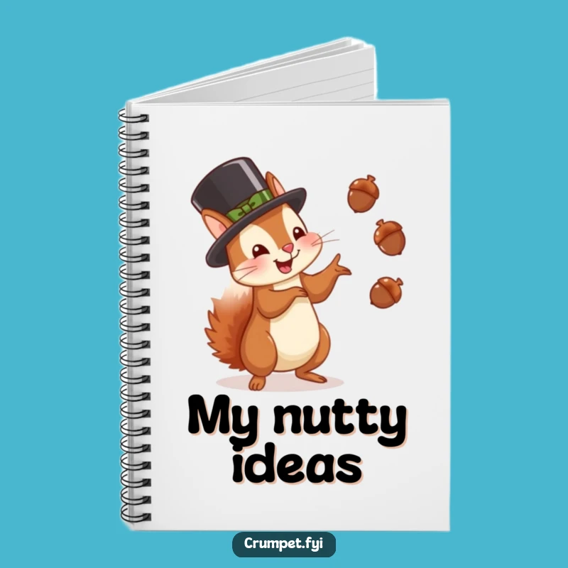 Funny Squirrel Juggling Notebook: Glee Hat Nutty Journal Gift