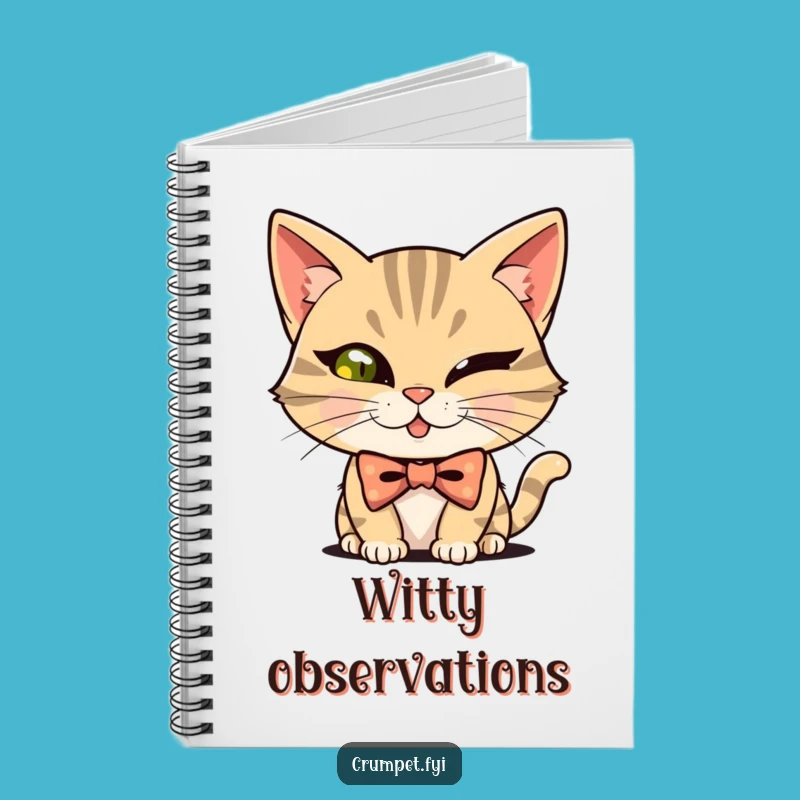 Funny Mischievous Cat Bowtie Winker Notebook: Jot Down Your Witty Ideas!