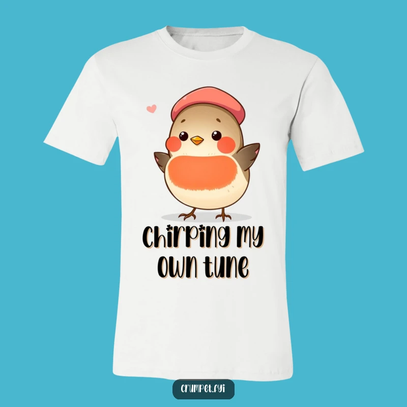 Funny Chubby Robin Beret Singer T-Shirt: Wearable Art for Laugh Lovers