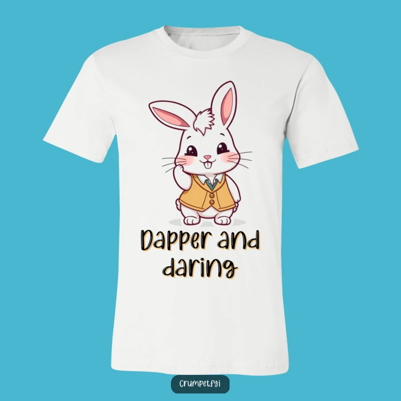 Funny Rabbit Waiter T-Shirt: Playful Style, Cheeky Grin, Ideal Funny Gift!