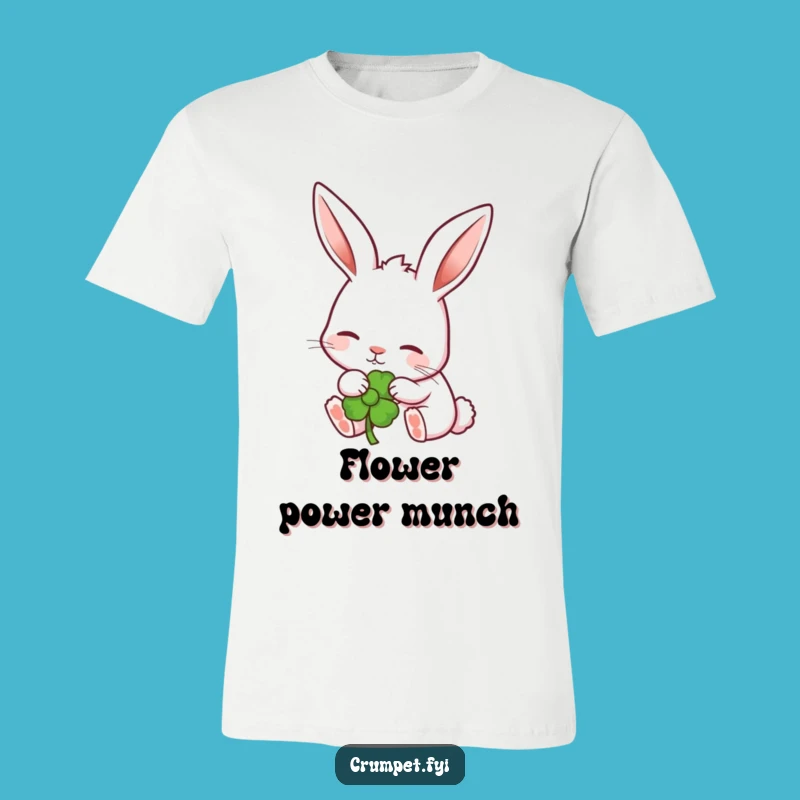 Funny Garden Rabbit Flower T-Shirt - Cute & Hilarious Nature Tee