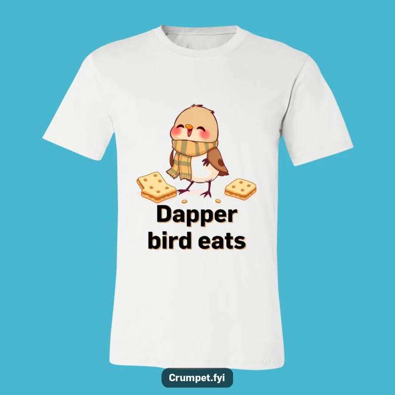 Funny Robin Biscuit T-Shirt: Feathered Friend's Snack Time, Hilarious Funny Gift!