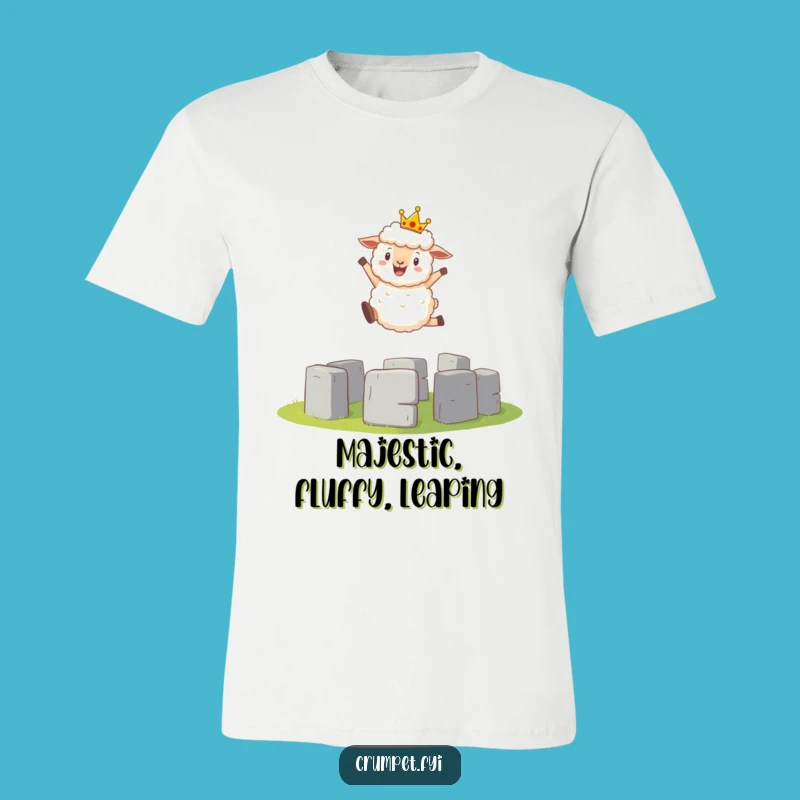 Funny Sheep Stonehenge T-Shirt: Royal Leap of Faith, Hilarious Funny Gift!