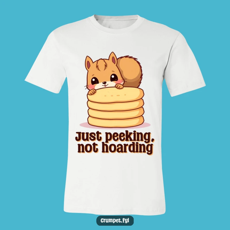Funny Squirrel Crumpet T-Shirt: Adorable Peek-a-Boo Design, Perfect Gift