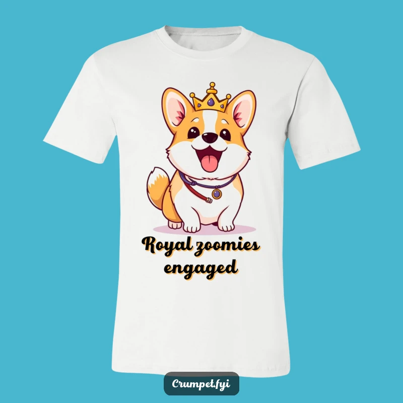 Funny Corgi Royal T-Shirt: Excited Dog Tee, Hilarious Gift