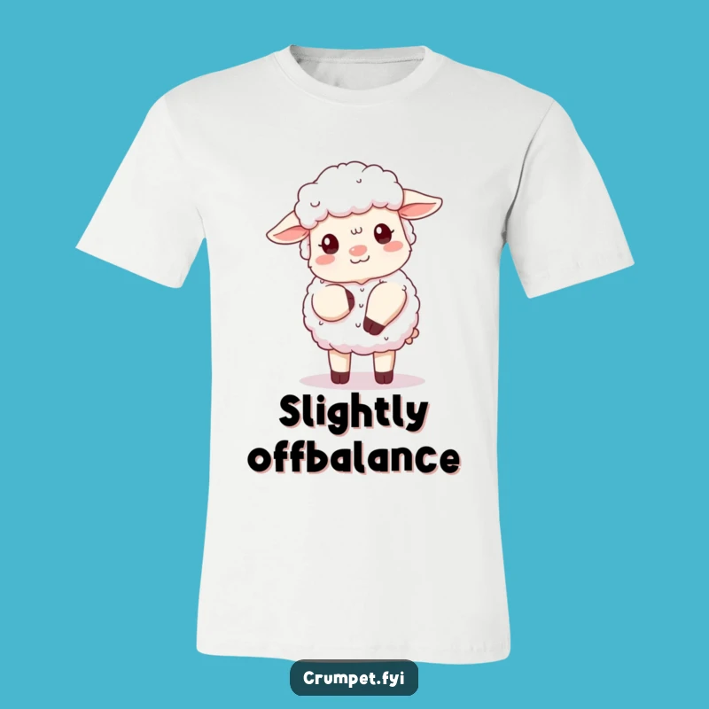 Funny Fluffy Sheep Curtsy T-Shirt: Cute Polite Sheep Graphic Tee Gift