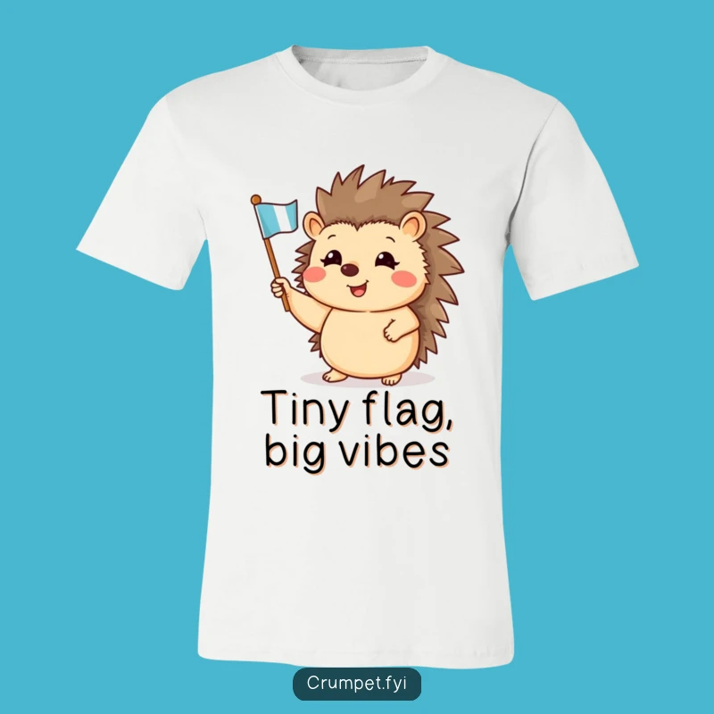 Funny Hedgehog Waving Flag T-Shirt: A Hilarious and Cheerful Gift for All