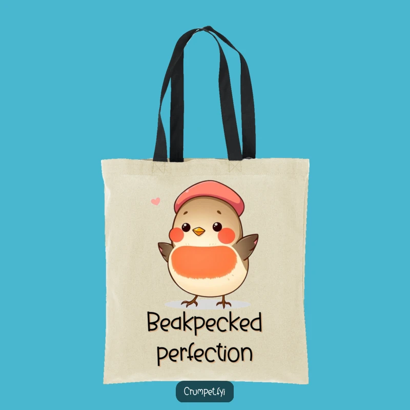 Funny Chubby Robin Beret Singer Tote Bag: Carry Your Tunes and More!