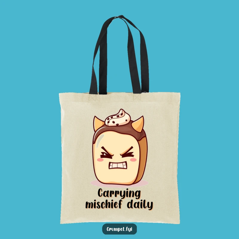 Funny Pain Au Chocolat Tote Bag: Carry Your Mischief with This Winking Bag