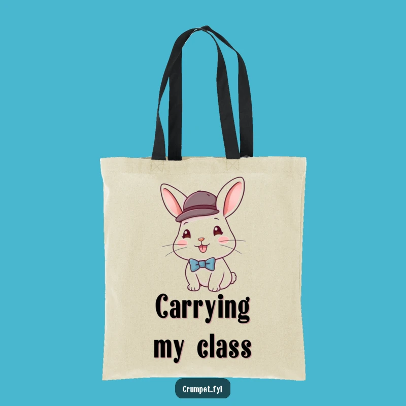 Funny Rabbit Gentleman Tote Bag, Carry Your Essentials with Style