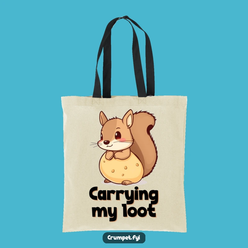 Funny Squirrel Crumpet Tote Bag: Carry Your Treasures with a Mischievous Friend