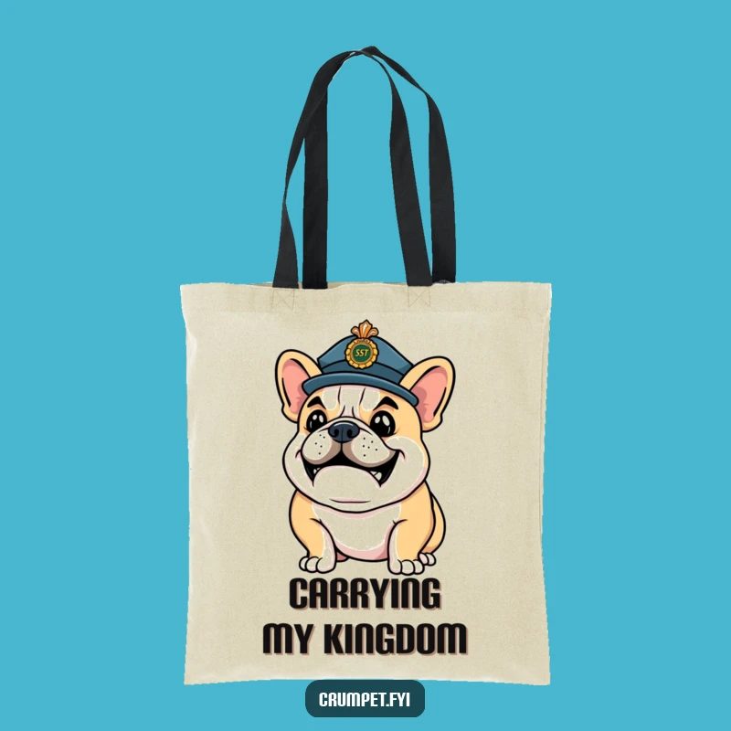 Funny Bulldog Ceremony Tote Bag: Confident Style, Regal Design, Excellent Funny Gift!