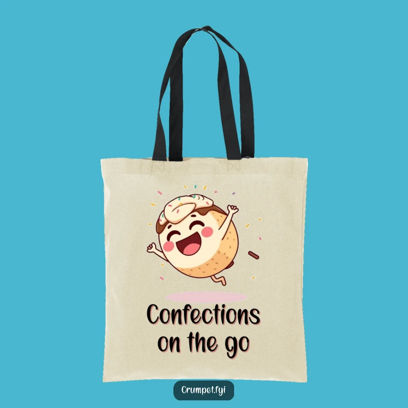 Funny Coffee Cake Cartwheel Tote Bag: Carry Your Essentials with Hilarious Pastry Flair