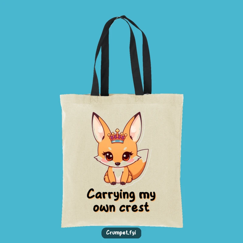 Funny Fox Royal Crest Tote Bag - Stylish & Humorous Carry-All