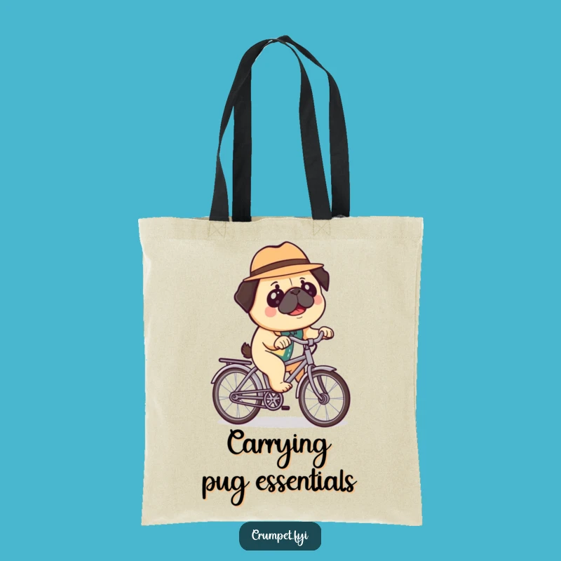 Funny Pug Bicycle Tote Bag - Carry Your Style with Humor!