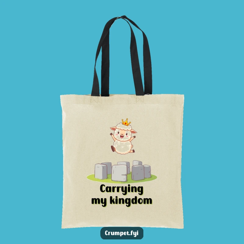 Funny Sheep Tote Bag: Royal Leap Adventure, Carry Your Laughs Funny Gift!