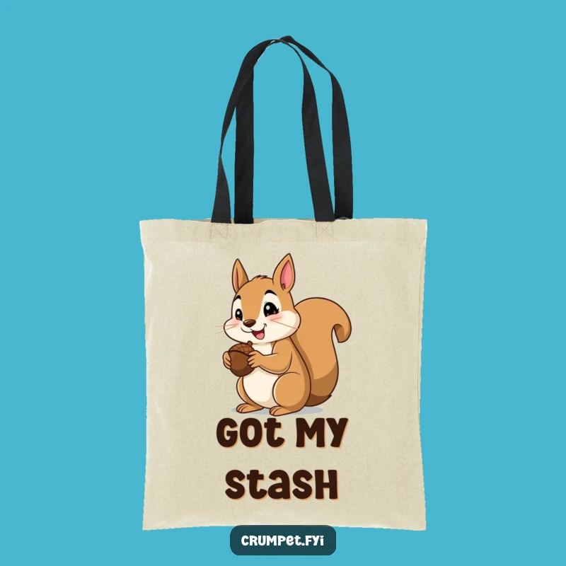 Funny Squirrel Tote Bag, Adorable Acorn Accessory for Everyday Joy