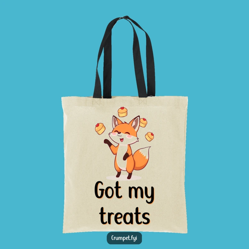 Funny Fox Scone Juggling Tote Bag, Carry Your Treats with Style